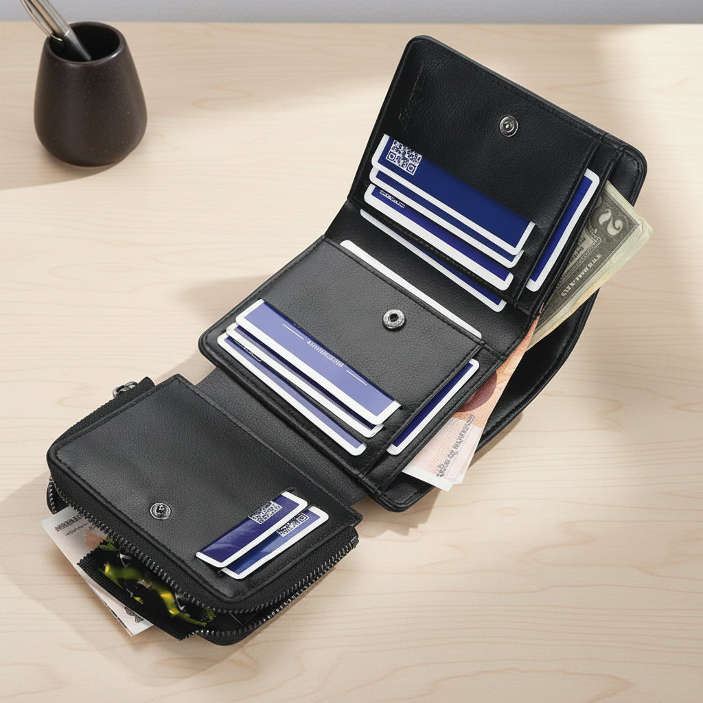 Cartera para Hombre Vintage - Cuero PU Premium