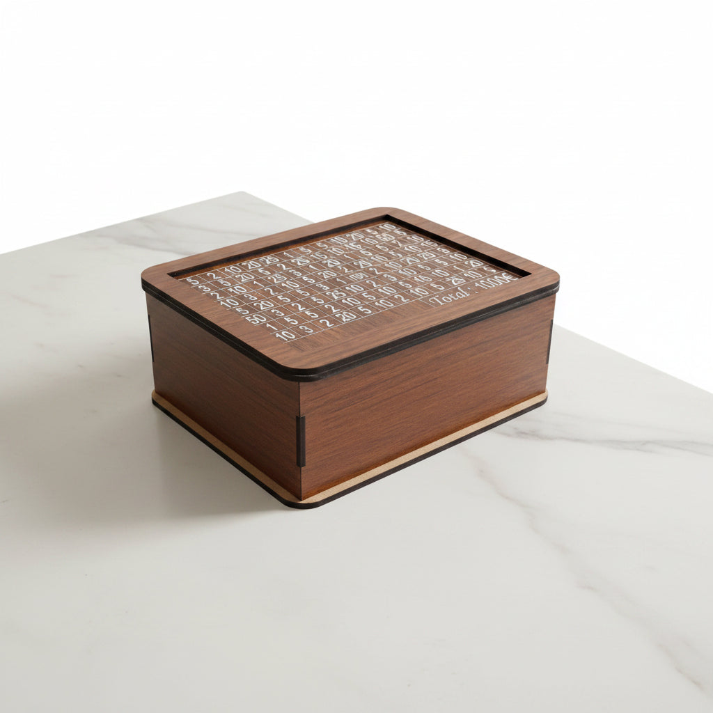 Alcancía de Madera — Reto de Ahorro Premium