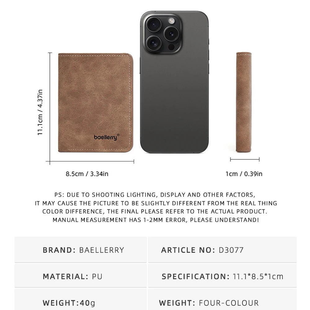 Cartera Slim Minimalista para Uso Diario